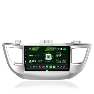 Navigatie Hyundai Tucson 3 (2015-2018), Android 13, Z-Octacore   8GB RAM + 256GB ROM, 9 Inch - AD-BGZ9008+AD-BGRKIT176