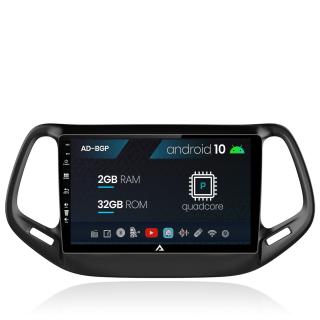 Navigatie Jeep Compass (2016+), Android 10, P-Quadcore   2GB RAM + 32GB ROM, 10.1 Inch - AD-BGP9002+AD-BGRKIT287