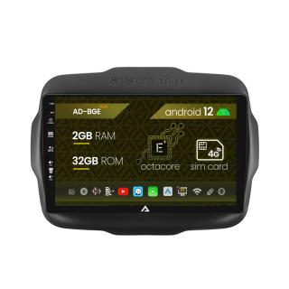 Navigatie Jeep Renegade (2014-2018), Android 12, E-Octacore   2GB RAM + 32GB ROM, 9 Inch - AD-BGE9002+AD-BGRKIT286