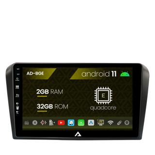 Navigatie Mazda 3 (2003-2009), Android 11, E-Quadcore   2GB RAM + 32GB ROM, 9 Inch - AD-BGE9002+AD-BGRKIT322