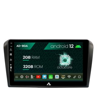 Navigatie Mazda 3 (2003-2009), Android 13, A-Octacore   2GB RAM + 32GB ROM, 9 Inch - AD-BGA9002+AD-BGRKIT322