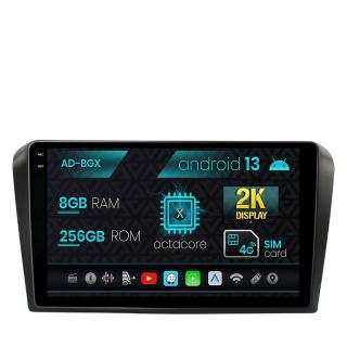 Navigatie Mazda 3 (2003-2009), Android 13, X-Octacore   8GB RAM + 256GB ROM, 9.5 Inch - AD-BGX9008+AD-BGRKIT322