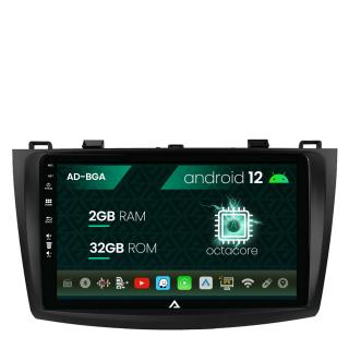 Navigatie Mazda 3 (2009-2013), Android 13, A-Octacore   2GB RAM + 32GB ROM, 9 Inch - AD-BGA9002+AD-BGRKIT320