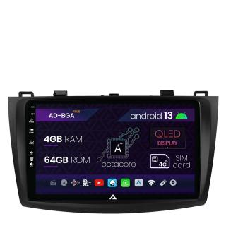 Navigatie Mazda 3  (2009-2013), Android 13, A-Octacore   4GB RAM + 64GB ROM, 9 Inch - AD-BGA9004+AD-BGRKIT320