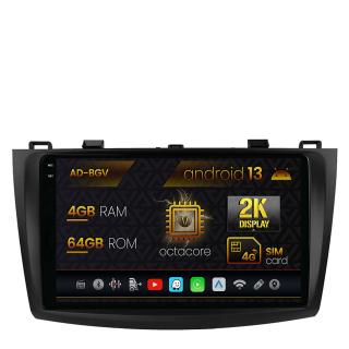 Navigatie Mazda 3 (2009-2013), Android 13, V-Octacore   4GB RAM + 64GB ROM, 9.5 Inch - AD-BGV9004+AD-BGRKIT320