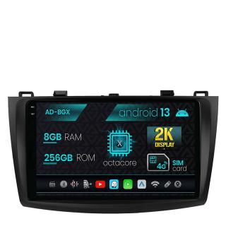 Navigatie Mazda 3 (2009-2013), Android 13, X-Octacore   8GB RAM + 256GB ROM, 9.5 Inch - AD-BGX9008+AD-BGRKIT320