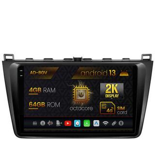 Navigatie Mazda 6 (2008-2013), Android 13, V-Octacore   4GB RAM + 64GB ROM, 9.5 Inch - AD-BGV9004+AD-BGRKIT328