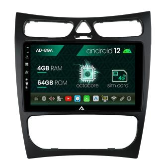 Navigatie Mercedes Benz CLK W209 (2000-2005) (2000-2005), Android 13, A-Octacore   4GB RAM + 64GB ROM, 9 INCH - AD-BGA9004+AD-BGRKIT416V2