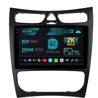 Navigatie Mercedes Benz CLK W209 (2000-2005), Android 13, X-Octacore   8GB RAM + 256GB ROM, 9.5 Inch - AD-BGX9008+AD-BGRKIT416V2