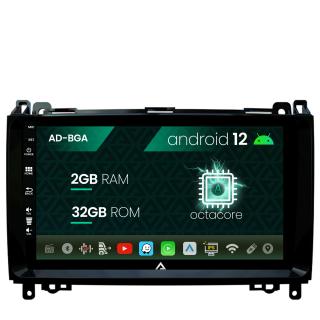 Navigatie Mercedes Benz Sprinter, Viano, Vito, A B Class, Crafter, Android 13, A-Octacore   2GB RAM + 32GB ROM, 9 Inch - AD-BGA9002+AD-BGRKIT407