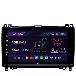 Navigatie Mercedes Benz Sprinter, Viano, Vito, A B Class, Crafter, Android 13, A-Octacore   4GB RAM + 64GB ROM, 9 Inch - AD-BGA9004+AD-BGRKIT407