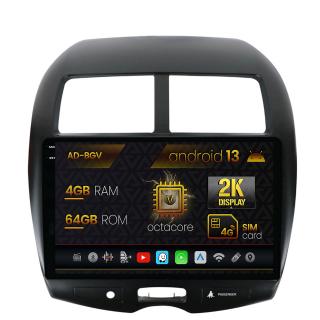 Navigatie Mitsubishi ASX   Peugeot 4008 (2010-2018), Android 13, V-Octacore   4GB RAM + 64GB ROM, 10.36 Inch - AD-BGV10004+AD-BGRKIT267