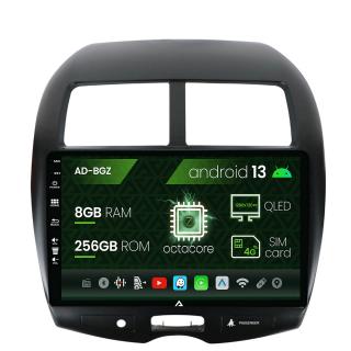Navigatie Mitsubishi ASX   Peugeot 4008 (2010-2018), Android 13, Z-Octacore   8GB RAM + 256GB ROM, 10.1 Inch - AD-BGZ10008+AD-BGRKIT267