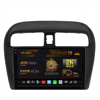 Navigatie Mitsubishi Space Star   Mirage   Attrage, Android 13, V-Octacore   4GB RAM + 64GB ROM, 9.5 Inch - AD-BGV9004+AD-BGRKIT267V3