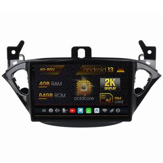 Navigatie Opel Corsa E   Adam (2013-2019), Android 13, V-Octacore   4GB RAM + 64GB ROM, 9.5 Inch - AD-BGV9004+AD-BGRKIT387