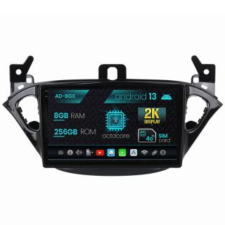 Navigatie Opel Corsa E   Adam (2013-2019), Android 13, X-Octacore   8GB RAM + 256GB ROM, 9 Inch - AD-BGX9008+AD-BGRKIT387
