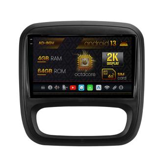 Navigatie Opel Vivaro   Renault Trafic   Fiat Talento (2014-2017), Android 13, V-Octacore   4GB RAM + 64GB ROM, 9.5 Inch - AD-BGV9004+AD-BGRKIT389