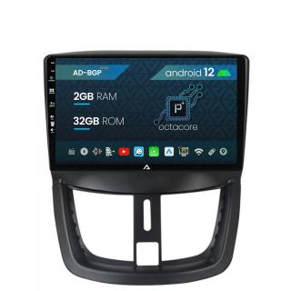 Navigatie Peugeot 207, Android 12, P-Octacore   2GB RAM + 32GB ROM, 9 Inch - AD-BGP9002+AD-BGRKIT263