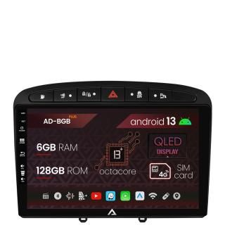 Navigatie Peugeot 308 408 (2008-2013), Android 13, B-Octacore   6GB RAM + 128GB ROM, 9 Inch - AD-BGB9006+AD-BGRKIT265