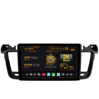 Navigatie Peugeot 508 (2010-2018), Android 13, V-Octacore   4GB RAM + 64GB ROM, 9.5 Inch - AD-BGV9004+AD-BGRKIT264