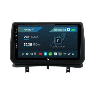 Navigatie Renault Clio 3 (2005-2013), Android 12, P-Octacore   2GB RAM + 32GB ROM, 9 Inch - AD-BGP9002+AD-BGRKIT371V2