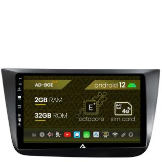 Navigatie Seat Altea Toledo (2005-2012), Android 12, E-Octacore   2GB RAM + 32GB ROM, 9 Inch - AD-BGE9002+AD-BGRKIT055