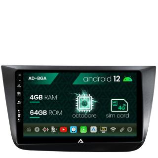 Navigatie Seat Altea Toledo (2005-2012), Android 13, A-Octacore   4GB RAM + 64GB ROM, 9 Inch - AD-BGA9004+AD-BGRKIT055