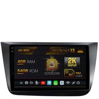 Navigatie Seat Altea Toledo (2005-2012), Android 13, V-Octacore   4GB RAM + 64GB ROM, 9.5 Inch - AD-BGV9004+AD-BGRKIT055