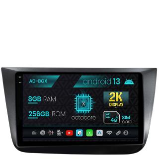 Navigatie Seat Altea Toledo (2005-2012), Android 13, X-Octacore   8GB RAM + 256GB ROM, 9.5 Inch - AD-BGX9008+AD-BGRKIT055