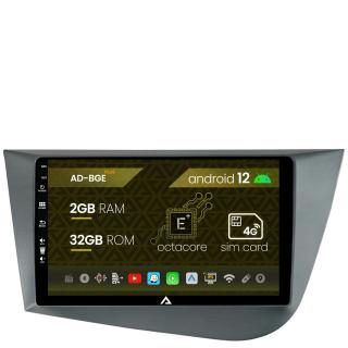 Navigatie Seat Leon (2005-2012), Android 12, E-Octacore   2GB RAM + 32GB ROM, 9 Inch - AD-BGE9002+AD-BGRKIT052