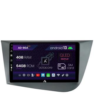 Navigatie Seat Leon (2005-2012), Android 13, A-Octacore   4GB RAM + 64GB ROM, 9 Inch - AD-BGA9004+AD-BGRKIT052