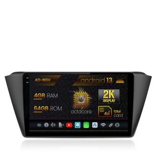 Navigatie Skoda Fabia (2015+), Android 13, V-Octacore   4GB RAM + 64GB ROM, 10.36 Inch - AD-BGV10004+AD-BGRKIT039