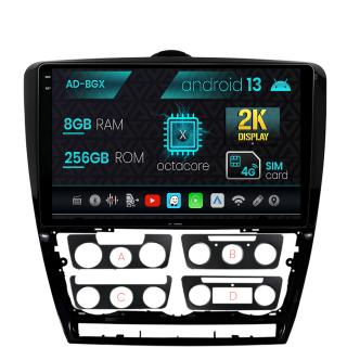 Navigatie Skoda Octavia 2, Android 13, X-Octacore   8GB RAM + 256GB ROM, 10.36 Inch - AD-BGX10008+AD-BGRKIT048v2