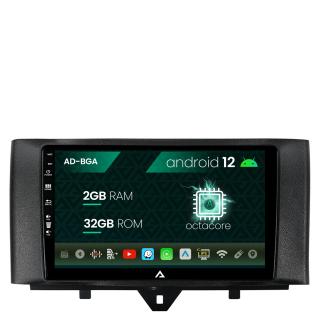 Navigatie Smart Fortwo (2010-2015), Android 13, A-Octacore   2GB RAM + 32GB ROM, 9 Inch - AD-BGA9002+AD-BGRKIT409