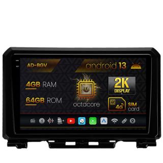 Navigatie Suzuki Jimny (2018-2022), Android 13, V-Octacore   4GB RAM + 64GB ROM, 9.5 Inch - AD-BGV9004+AD-BGRKIT312