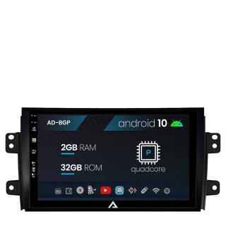 Navigatie Suzuki SX4   Fiat Sedici, Android 10, P-Quadcore   2GB RAM + 32GB ROM, 9 Inch - AD-BGP9002+AD-BGRKIT307