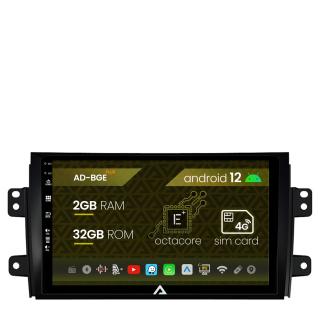 Navigatie Suzuki  SX4   Fiat Sedici, Android 12, E-Octacore   2GB RAM + 32GB ROM, 9 Inch - AD-BGE9002+AD-BGRKIT307