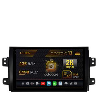 Navigatie Suzuki SX4   Fiat Sedici, Android 13, V-Octacore   4GB RAM + 64GB ROM, 9.5 Inch - AD-BGV9004+AD-BGRKIT307