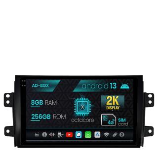 Navigatie Suzuki SX4   Fiat Sedici, Android 13, X-Octacore   8GB RAM + 256GB ROM, 9.5 Inch - AD-BGX9008+AD-BGRKIT307