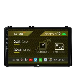 Navigatie Toyota Auris  Corolla (2016-2018), Android 12, E-Octacore   2GB RAM + 32GB ROM, 9 Inch - AD-BGE9002+AD-BGRKIT089AV2