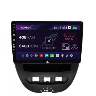 Navigatie Toyota AYGO   Citroen C1 (2005-2014), Android 13, A-Octacore   4GB RAM + 64GB ROM, 10.1 Inch - AD-BGA9004+AD-BGRKIT099