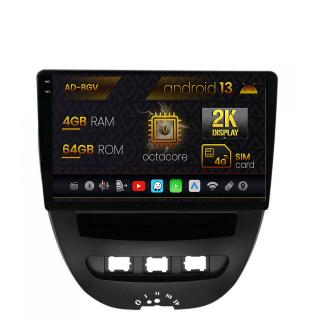 Navigatie Toyota AYGO   Citroen C1 (2005-2014), Android 13, V-Octacore   4GB RAM + 64GB ROM, 10.36 Inch - AD-BGV9004+AD-BGRKIT099