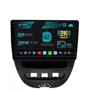 Navigatie Toyota AYGO   Citroen C1 (2005-2014), Android 13, X-Octacore   8GB RAM + 256GB ROM, 10.36 Inch - AD-BGX9008+AD-BGRKIT099