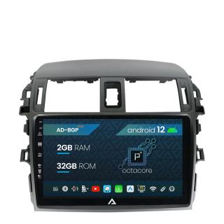 Navigatie Toyota Corolla (2007-2013), Android 12, P-Octacore   2GB RAM + 32GB ROM, 9 Inch - AD-BGP9002+AD-BGRKIT067