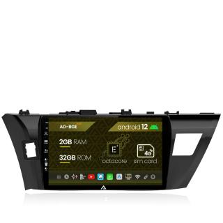 Navigatie Toyota Corolla (2012-2016),  Android 12, E-Octacore   2GB RAM + 32GB ROM, 10.1 Inch - AD-BGE10002+AD-BGRKIT058