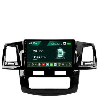 Navigatie Toyota Hilux (2008-2014), Android 13, A-Octacore   2GB RAM + 32GB ROM, 9 Inch - AD-BGA9002+AD-BGRKIT081