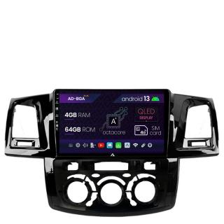 Navigatie Toyota Hilux (2008-2014) Clima Manuala, Android 13, A-Octacore   4GB RAM + 64GB ROM, 9 Inch - AD-BGA9004+AD-BGRKIT082