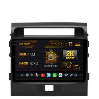 Navigatie Toyota Land Cruiser 200 (2007-2015), Android 13, V-Octacore   4GB RAM + 64GB ROM, 9.5 Inch - AD-BGV9004+AD-BGRKIT075