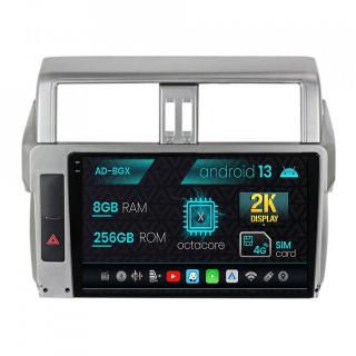 Navigatie Toyota Land Cruiser Prado J150 (2013-2017), Android 13, X-Octacore   8GB RAM + 256GB ROM, 9.5 Inch - AD-BGX10008+AD-BGRKIT061