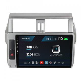 Navigatie Toyota Land Cruiser   Prado J150 (2014-2016), Android 10, P-Quadcore   2GB RAM + 32GB ROM, 10.1 Inch - AD-BGP10002+AD-BGRKIT061